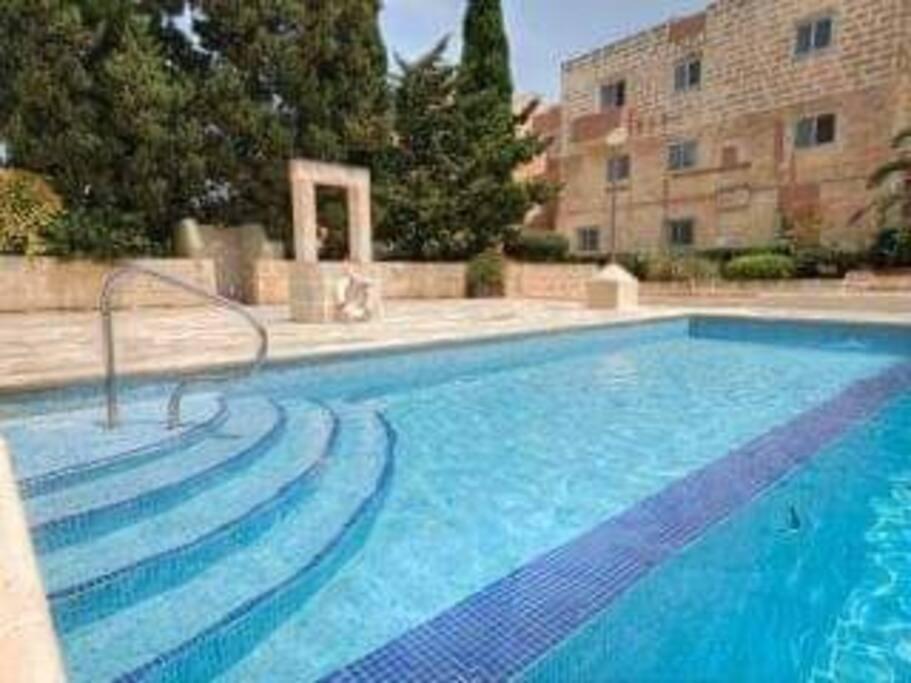 Private Room In A Modern Apartment With Pool And Sea View San Pawl il-Baħar Extérieur photo